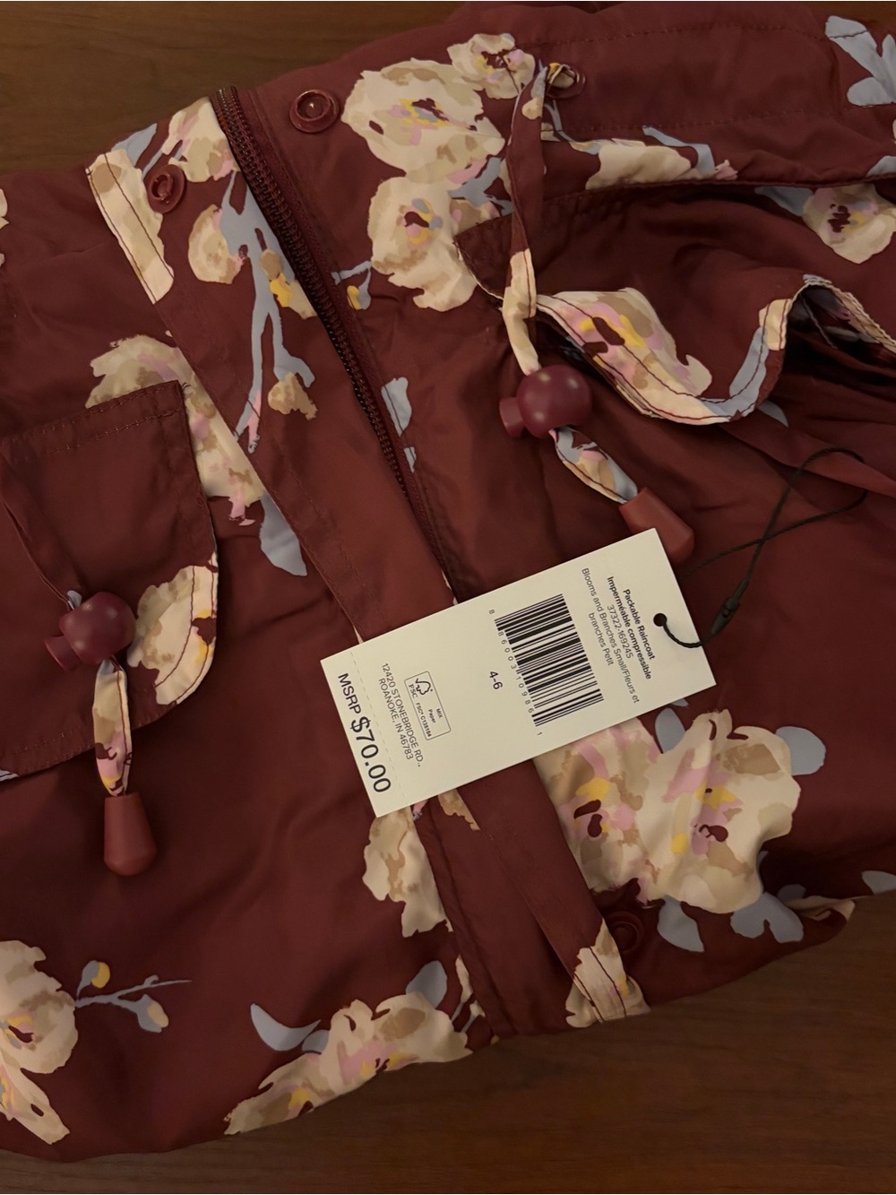 Vera Bradley packable raincoat - Picture 3 of 4